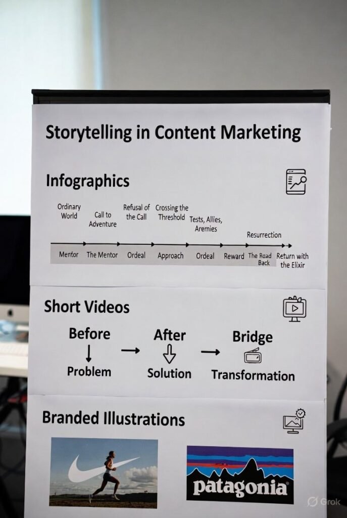 storytelling in content marketing infographics